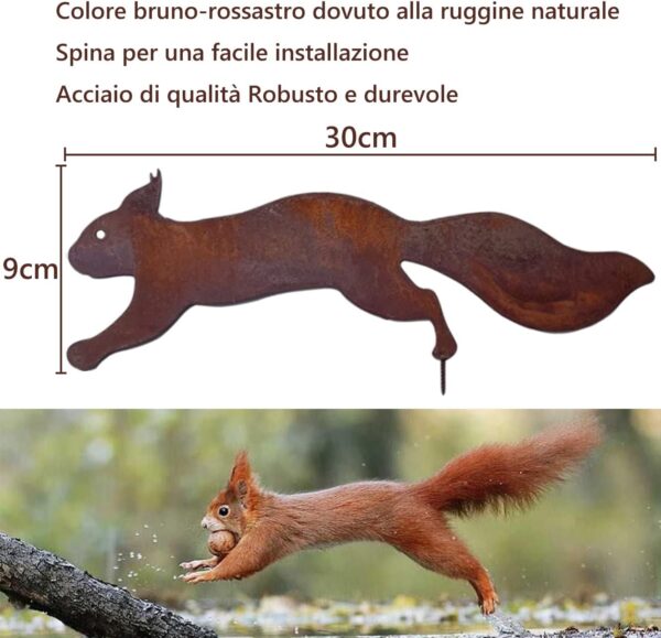 ecureuil-3 Écureuil pour Arbre - Décoration de Jardin en métal