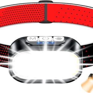 Blukar Lampe Frontale Rechargeable 2 Couleurs